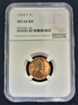 1954-S Lincoln Cent  MS 66 RD   NGC