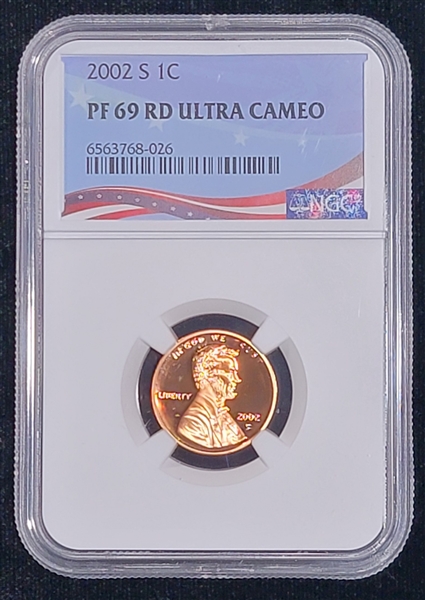 2002-S  Lincoln Cent  Proof 69 RD Ultra Cameo  NGC