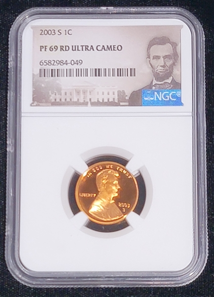 2003-S  Lincoln Cent   Proof 69 RD  Ultra Cameo  NGC