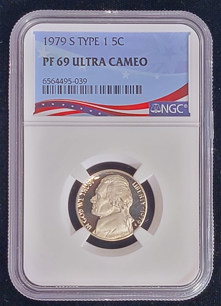 1979-S  Type I   Jefferson Nickel  Proof 69 Ultra Cameo  NGC 