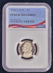 1979-S  Type I   Jefferson Nickel  Proof 69 Ultra Cameo  NGC 