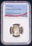 1993-S  Jefferson Nickel  Proof 69 Ultra Cameo NGC