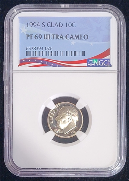 1994-S Roosevelt Dime  Clad  Proof 69 Ultra Cameo   NGC 